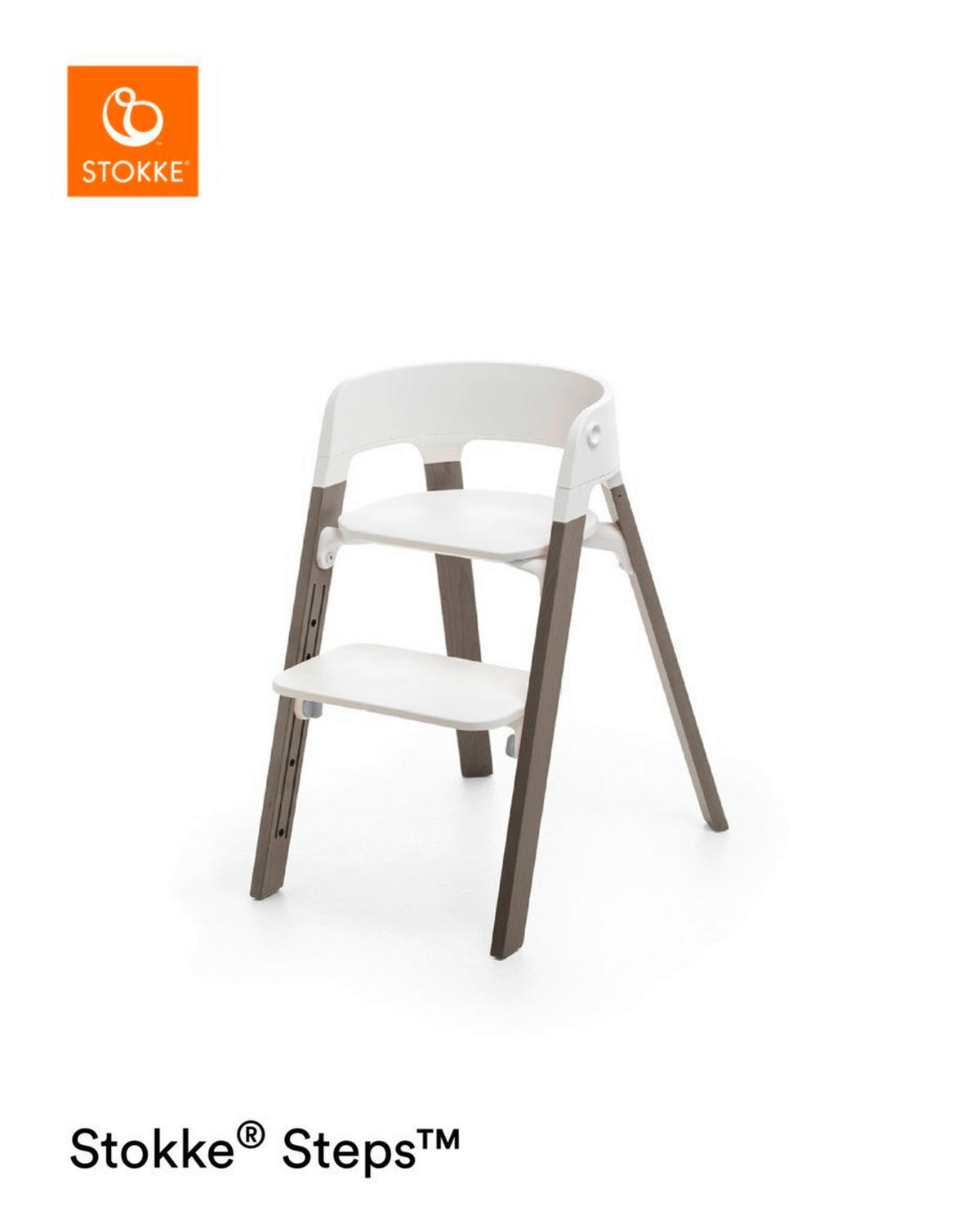 HOCHSTUHL Steps Grau, Weiß  - Weiß/Grau, Design, Holz/Kunststoff (71/61/43cm) - Stokke