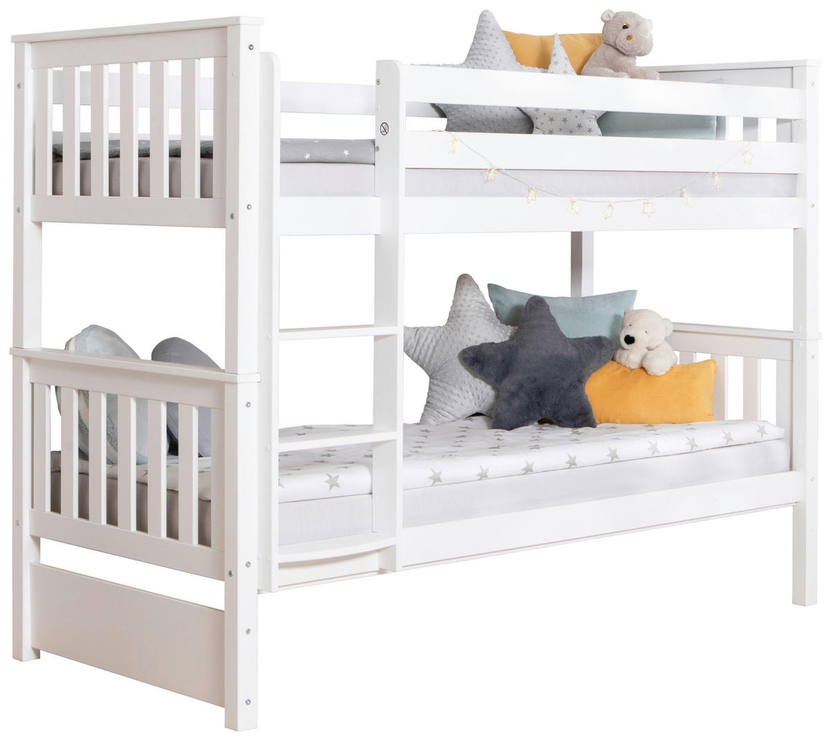 ETAGENBETT 90/200 cm Weiss  - Weiss, Modern, Holz (90/200cm) - MID.YOU