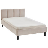 POLSTERBETT 140/200 cm  in Beige  - Beige/Schwarz, Basics, Holz/Textil (140/200cm) - Boxxx