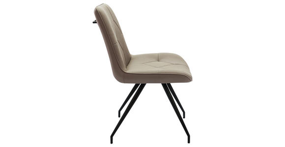 STUHL Webstoff Schwarz, Taupe - Taupe/Schwarz, Design, Textil/Metall (51/89/66cm) - Novel