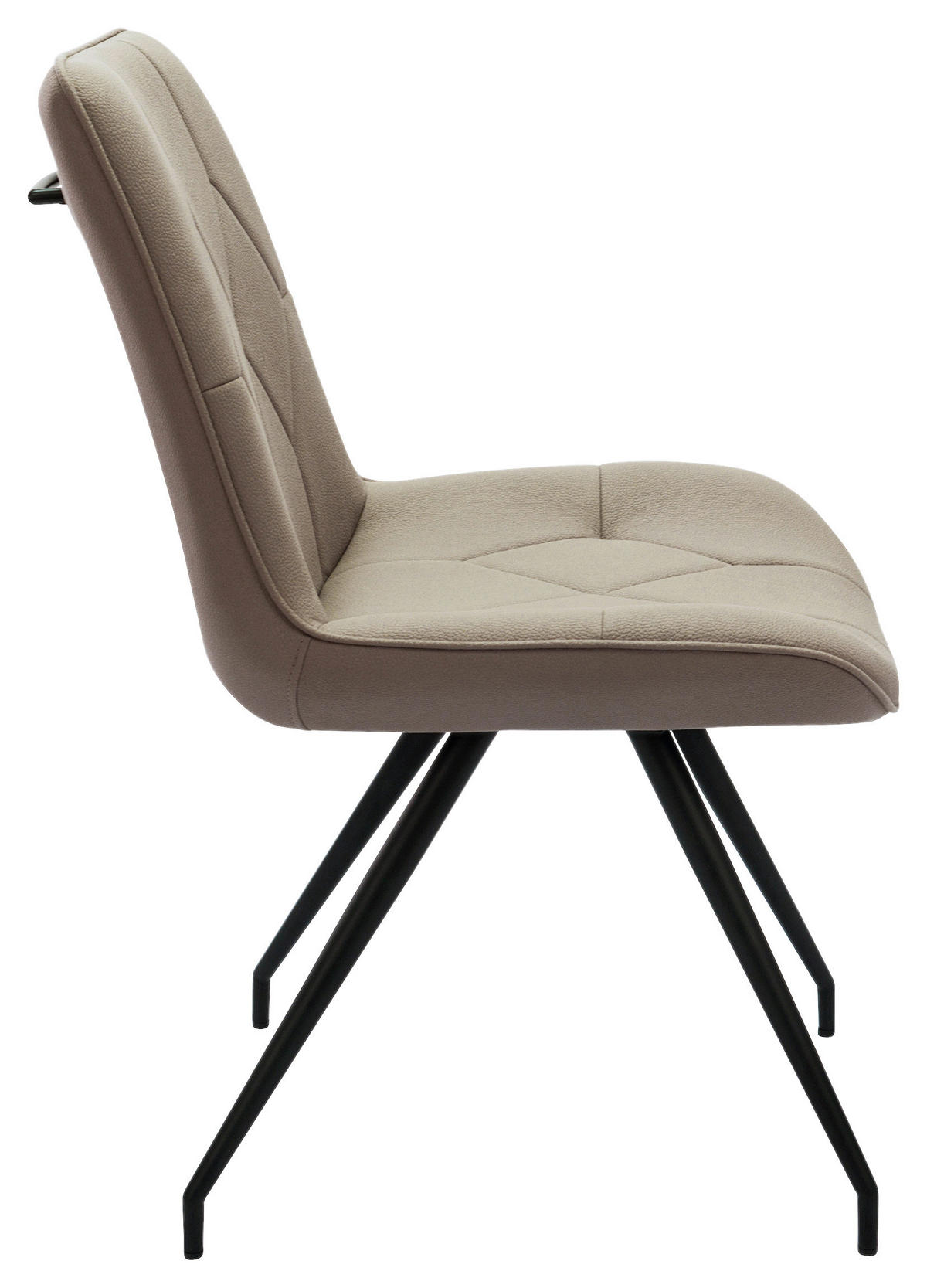 STUHL Webstoff Schwarz, Taupe  - Taupe/Schwarz, Design, Textil/Metall (51/89/66cm) - Novel