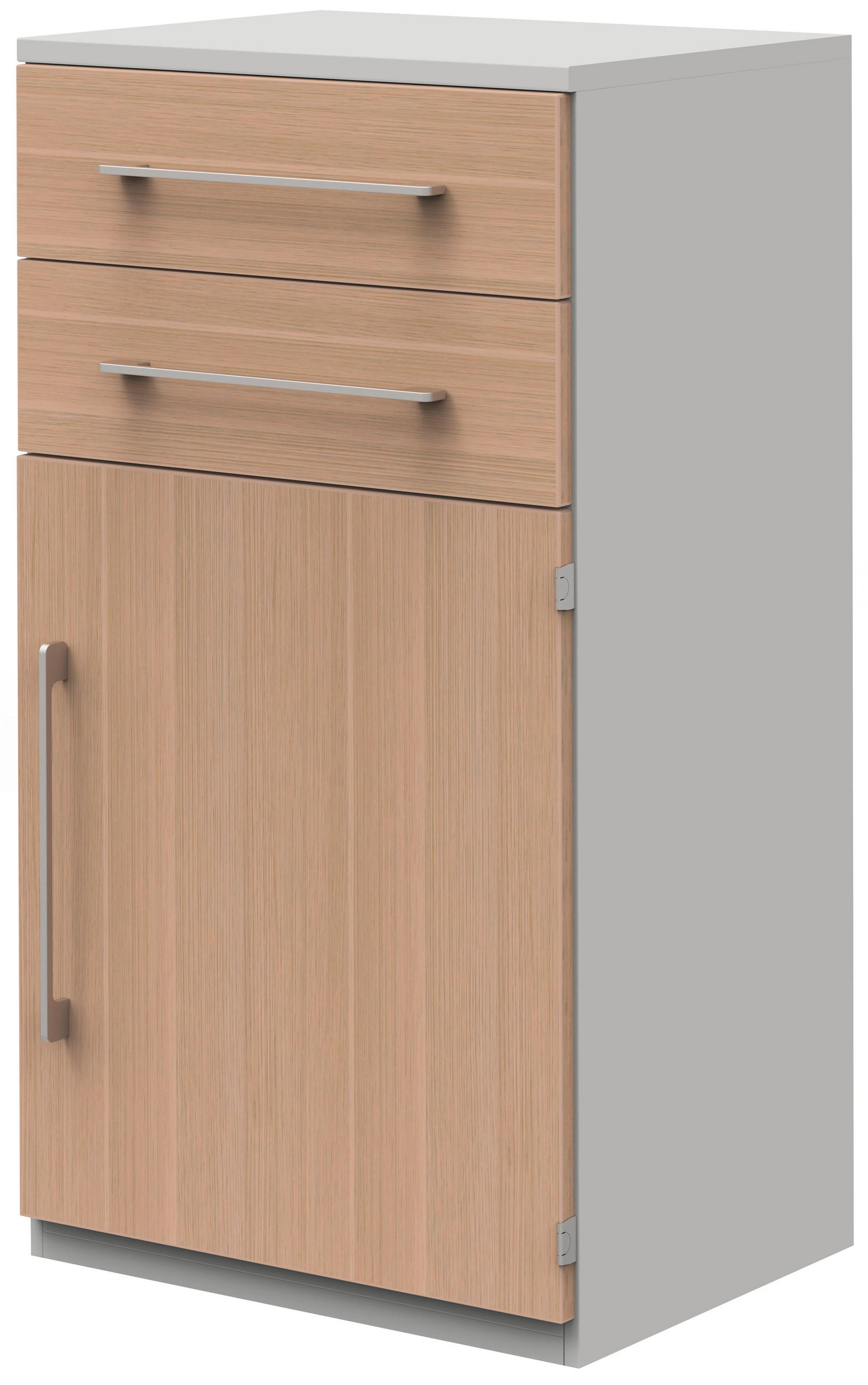 AKTENSCHRANK 60/111,7/43 cm  - Eichefarben/Hellgrau, Design, Holzwerkstoff (60/111,7/43cm)