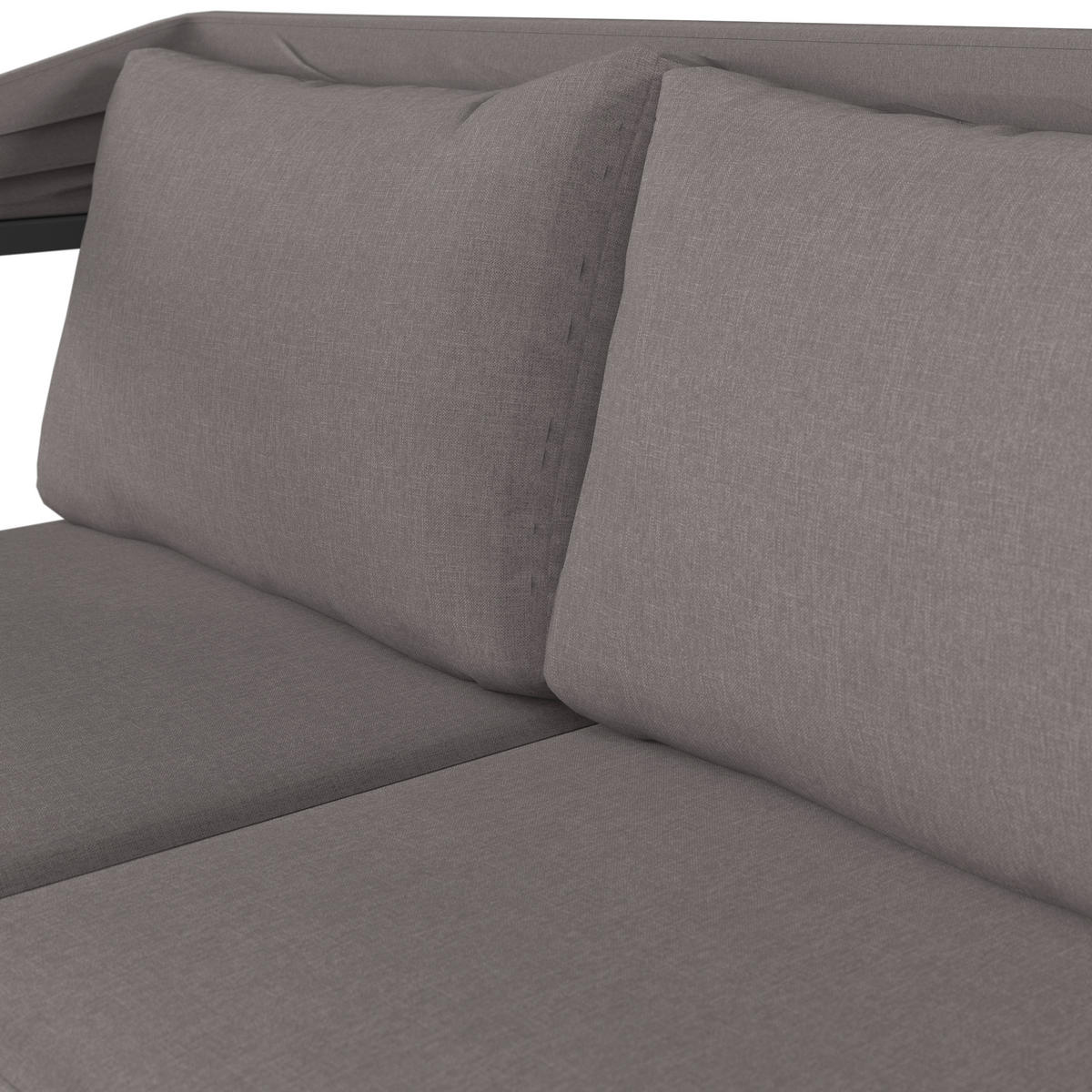 LOUNGE GARNITURA  antracit, taupe, boje tikovine   - boje tikovine/taupe, Konvencionalno, drvo/metal (213/146/120cm) - Ambia Garden