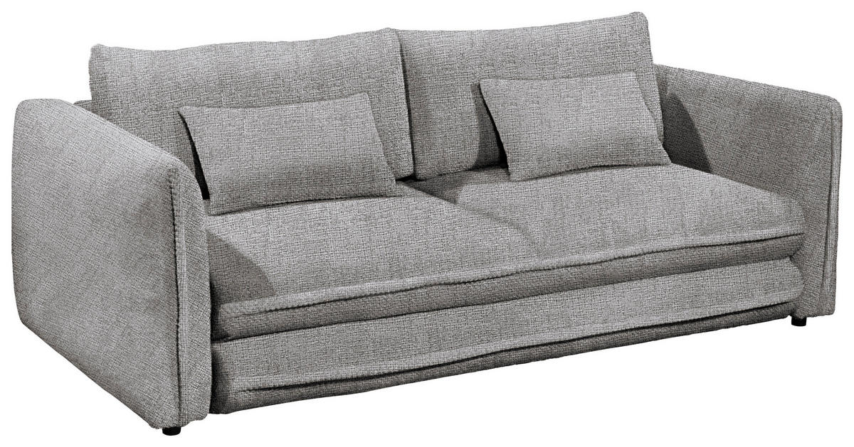SCHLAFSOFA in Textil Grau  - Schwarz/Grau, Konventionell, Kunststoff/Textil (237/94/117cm) - MID.YOU