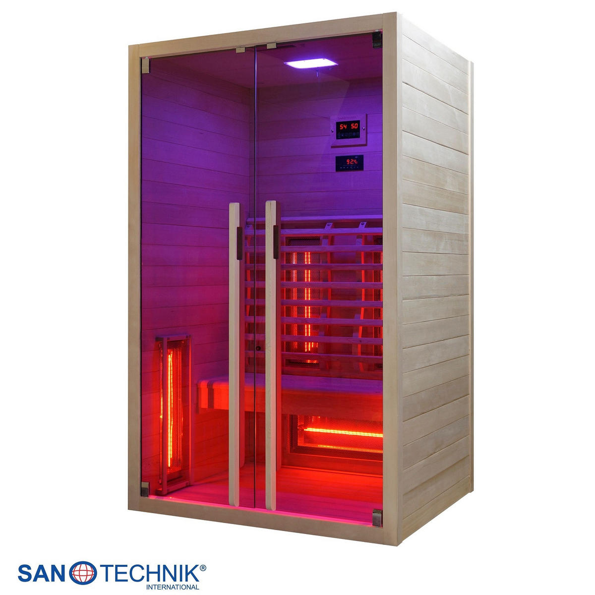INFRAROTKABINE RUBY 2 für 2 Personen Ruby 2  - Naturfarben, Basics, Holz (120/195/100cm) - Sanotechnik