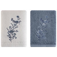 SET PEŠKIRA  plava, bela 40/60 cm  - bela/plava, Dizajnerski, tekstil (40/60cm) - Esposa