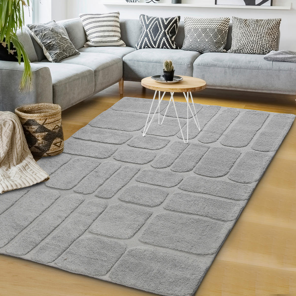 WOLLTEPPICH 160/230 cm  - Grau, Basics, Textil (160/230cm)