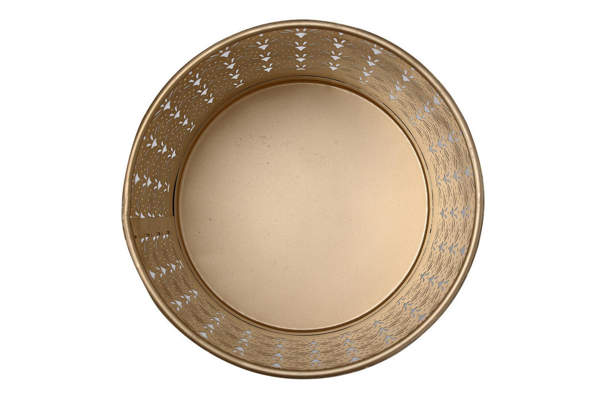 BODENVASE 121 cm  - Beere/Goldfarben, Trend, Metall (25/121cm) - Kayoom