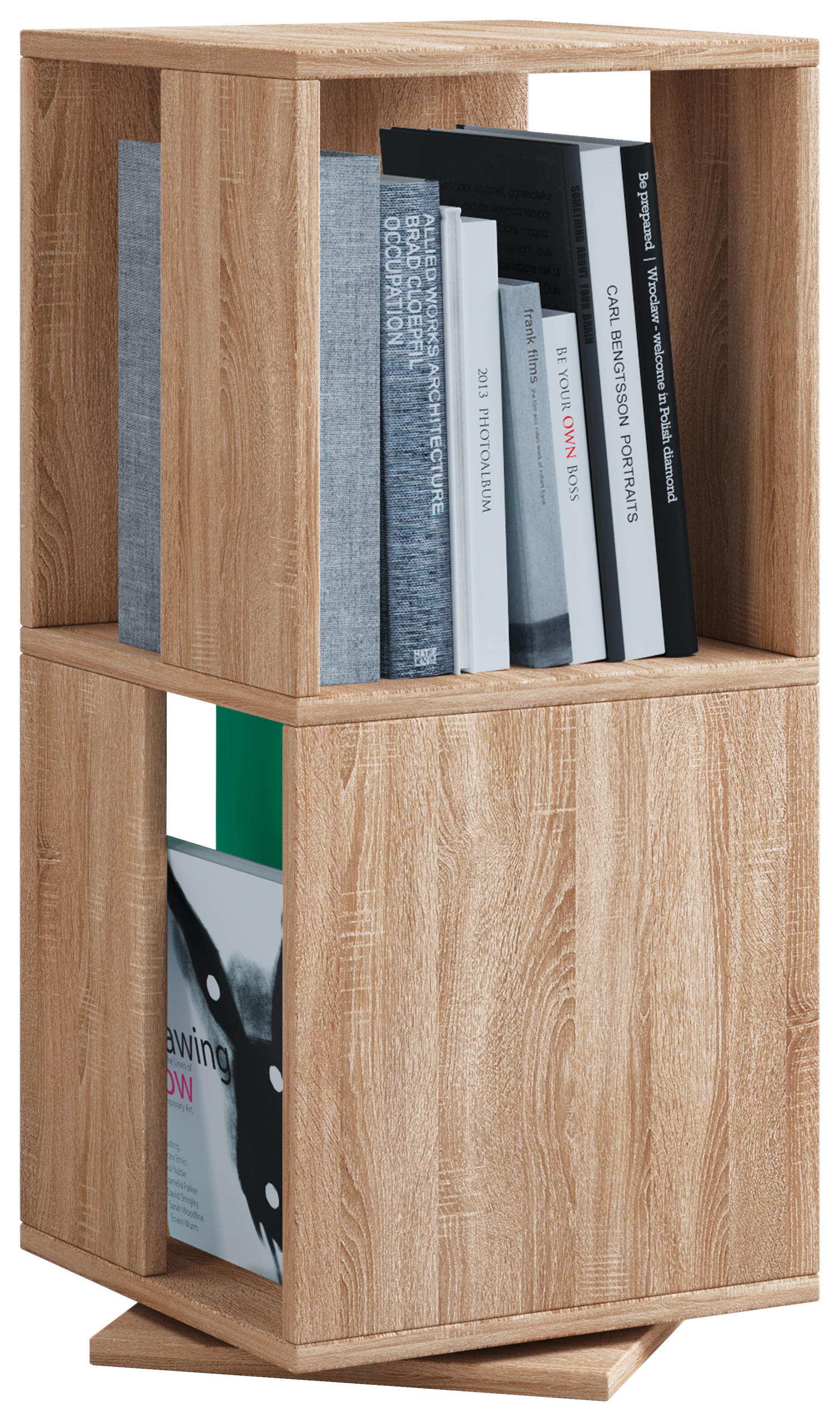 DREHREGAL Sonoma Eiche  - Sonoma Eiche, Basics, Holzwerkstoff (34/74/34cm) - MID.YOU