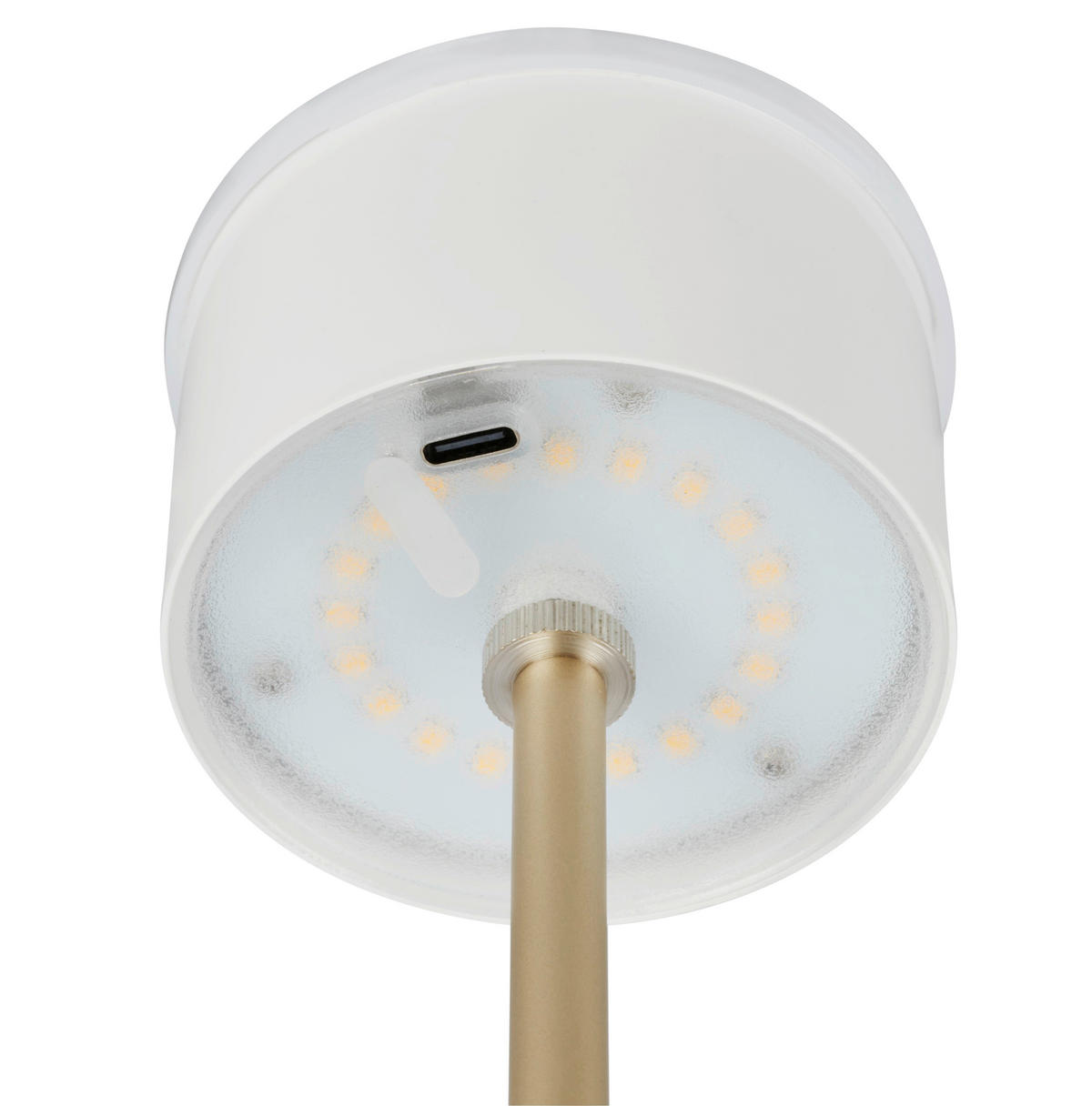 PUNJIVA STONA LAMPA - zlatno-braon, Osnovno, metal (12/38cm)