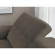ECKSOFA  in Echtleder Graubraun  163/305 cm  - Eichefarben/Graubraun, Design, Leder/Holz (163/305cm) - Novel