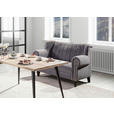 2-SITZER-SOFA in Cord Dunkelgrau  - Dunkelgrau/Dunkelbraun, Design, Holz/Textil (168/96/75cm) - Ambia Home