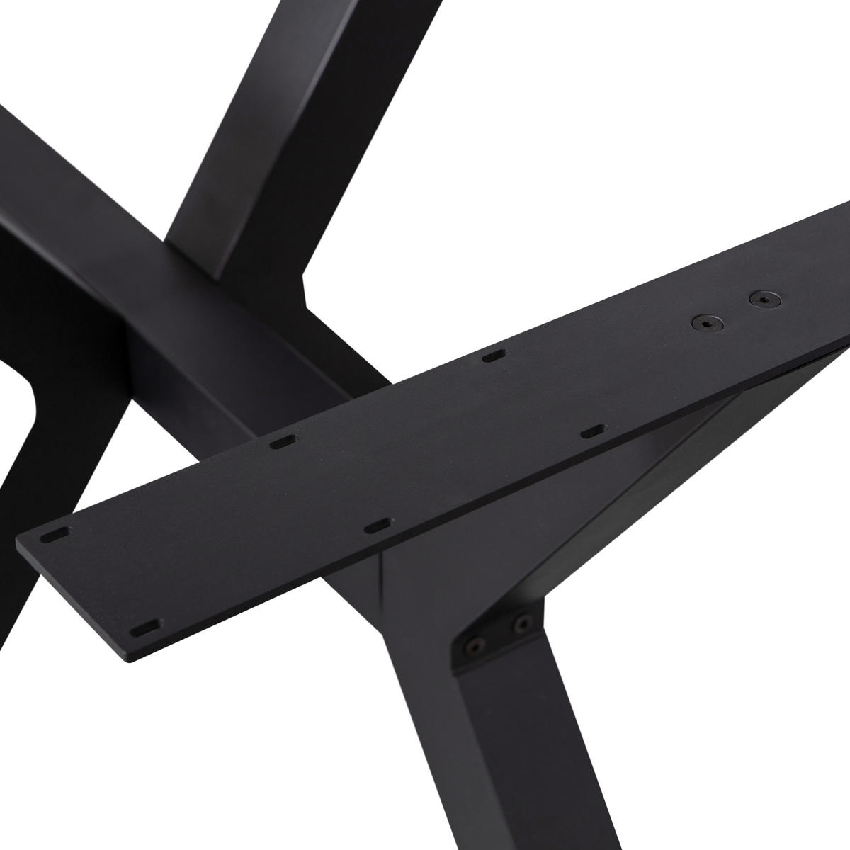 TISCHGESTELL in Metall   - Schwarz, MODERN, Metall (141/72/79cm) - Livetastic