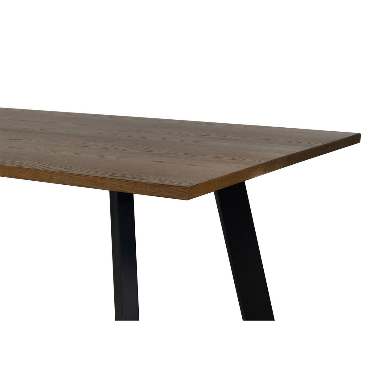MATBORD 240/95/73 cm delar i massivt trä  trä brun  - brun/svart, Modern, metall/trä (240/95/73cm) - Niels Andersson