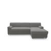 ECKSOFA CAPRI 2 Grau Cord  - Schwarz/Grau, Basics, Kunststoff/Textil (241/146cm) - MID.YOU