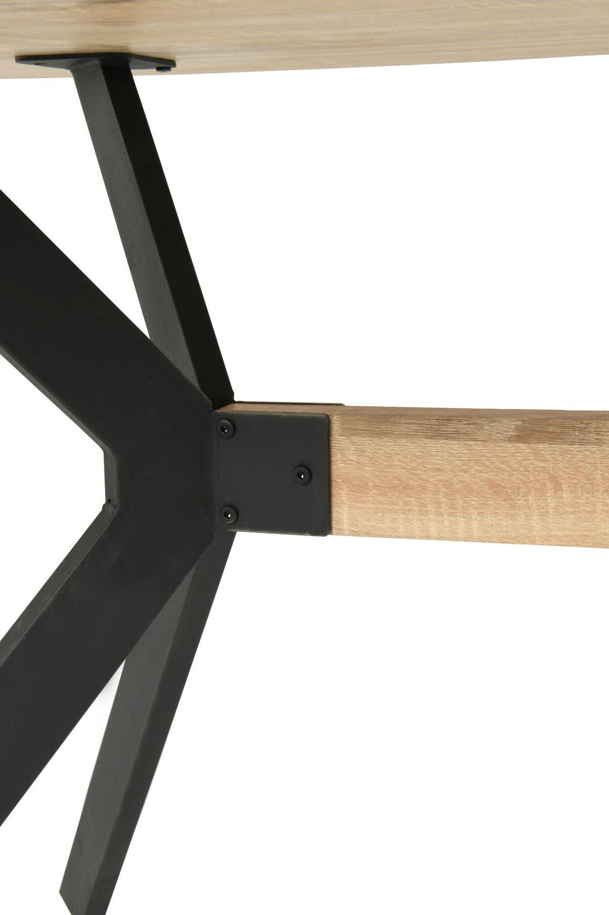 ESSTISCH rechteckig Eichefarben  - Eichefarben/Schwarz, MODERN, Holzwerkstoff/Metall (180/90/75cm) - Livetastic