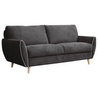 KANAPÉÁGY fekete  - barna/fekete, Modern, műanyag/textil (192/95/100cm) - Hom`in