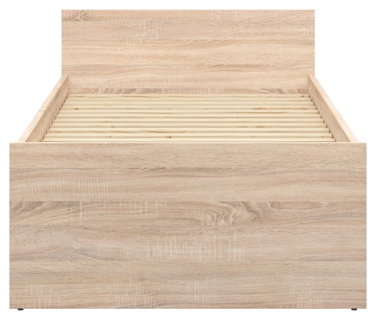 POSTELJA 90 cm   x 200 cm  , les, leseni material hrast sonoma  - hrast sonoma, Moderno, leseni material/les (90/200cm) - MID.YOU