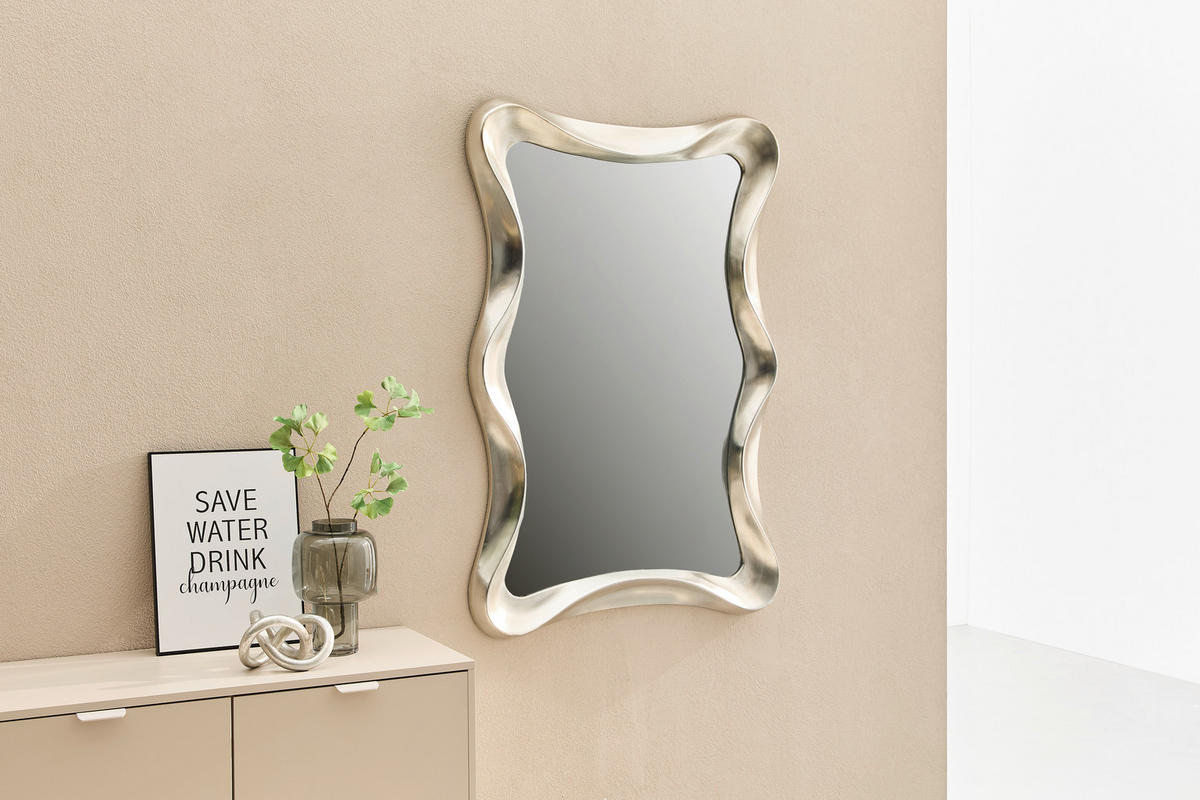 WANDSPIEGEL 80/120,5/5,5 cm  - Silberfarben, Design, Glas/Holzwerkstoff (80/120,5/5,5cm) - Novel