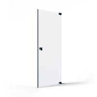 DUSCHTÜR Schwarz  100/200 cm  - Schwarz, MODERN, Glas/Metall (100/200cm) - Schöner Wohnen