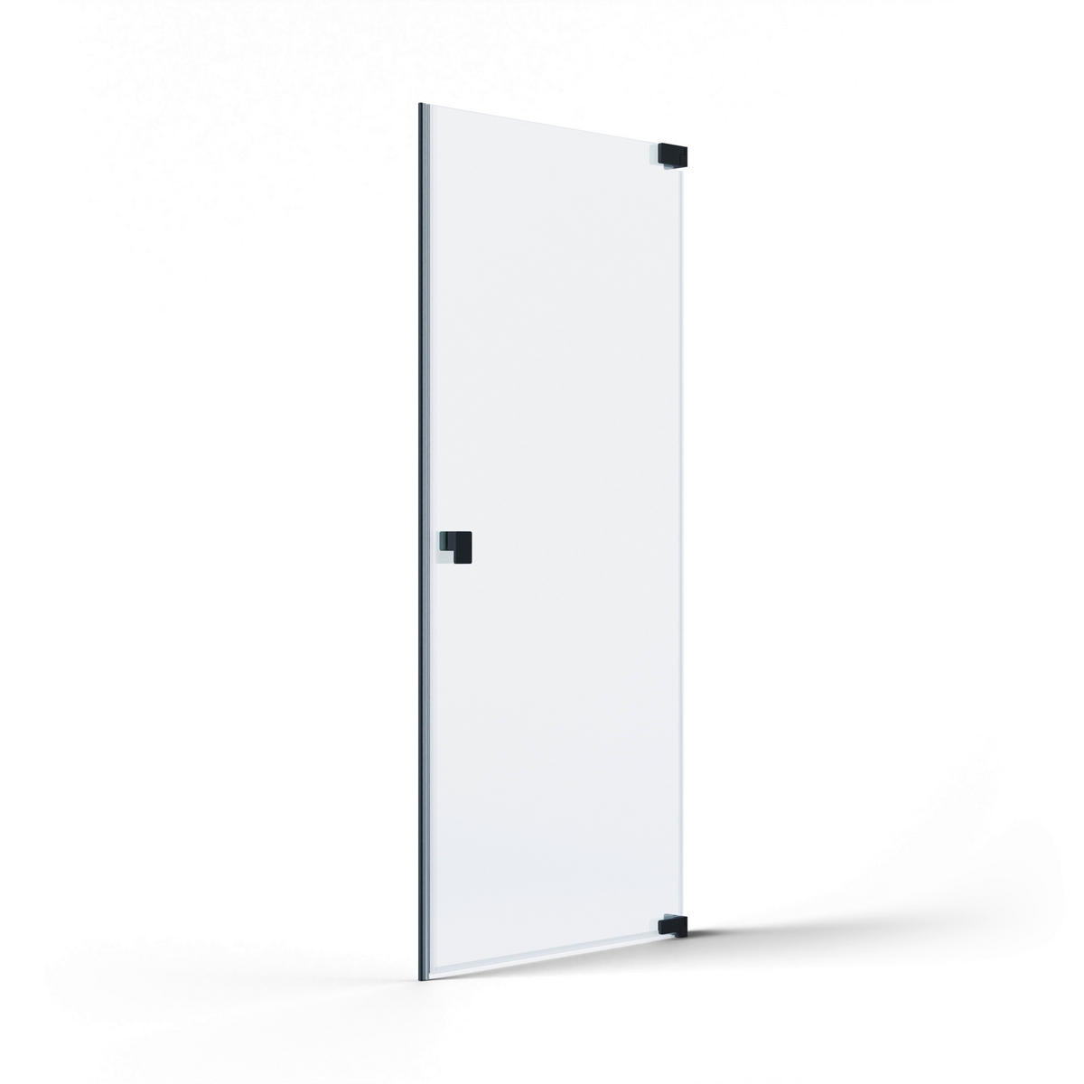 DUSCHTÜR Schwarz  100/200 cm  - Schwarz, MODERN, Glas/Metall (100/200cm) - Schöner Wohnen