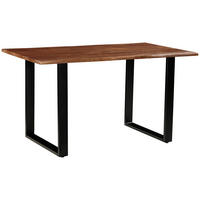 STOL ZA BLAGOVAONICU  crna, boje oraha  drvo, metal      - boje oraha/crna, Moderno, drvo/metal (140/80/76cm) - MID.YOU