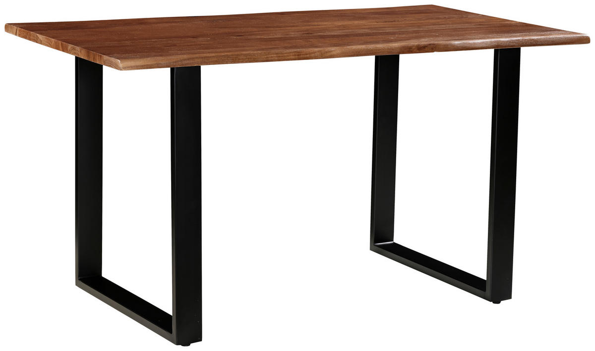 STOL ZA BLAGOVAONICU  crna, boje oraha  drvo, metal      - boje oraha/crna, Moderno, drvo/metal (140/80/76cm) - MID.YOU