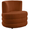 DESIGNSESSEL Flachgewebe, Teddystoff Rostfarben    - Edelstahlfarben/Rostfarben, Trend, Textil/Metall (90/82/85cm) - Livetastic