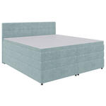 BOXSPRINGBETT 180/200 cm  in Hellblau  - Schwarz/Hellblau, KONVENTIONELL, Kunststoff/Textil (180/200cm) - Carryhome