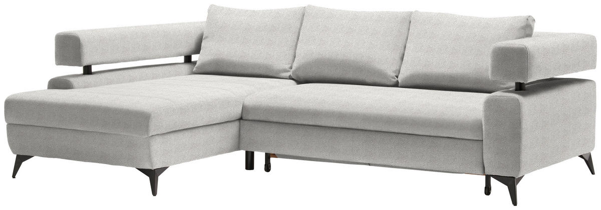 SAROKKANAPÉ textil krémszínű  - krémszínű/fekete, Konventionell, textil/fém (184/265cm) - Hom`in
