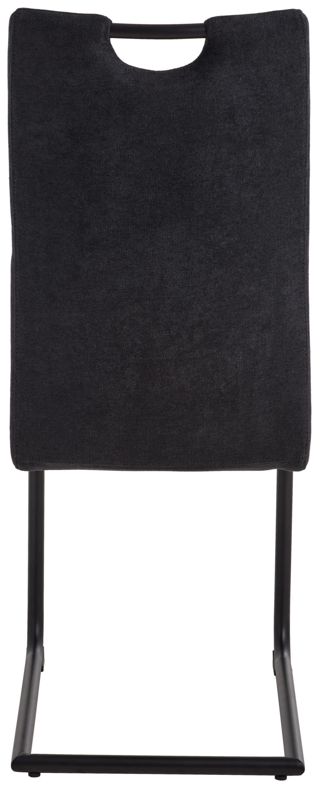SCHWINGSTUHL  in Eisen Webstoff  - Anthrazit/Schwarz, Basics, Holz/Textil (44/99/63cm) - MID.YOU