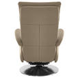 RELAXSESSEL in Leder Greige  - Edelstahlfarben/Greige, Design, Leder/Metall (78/112/85cm) - Cantus