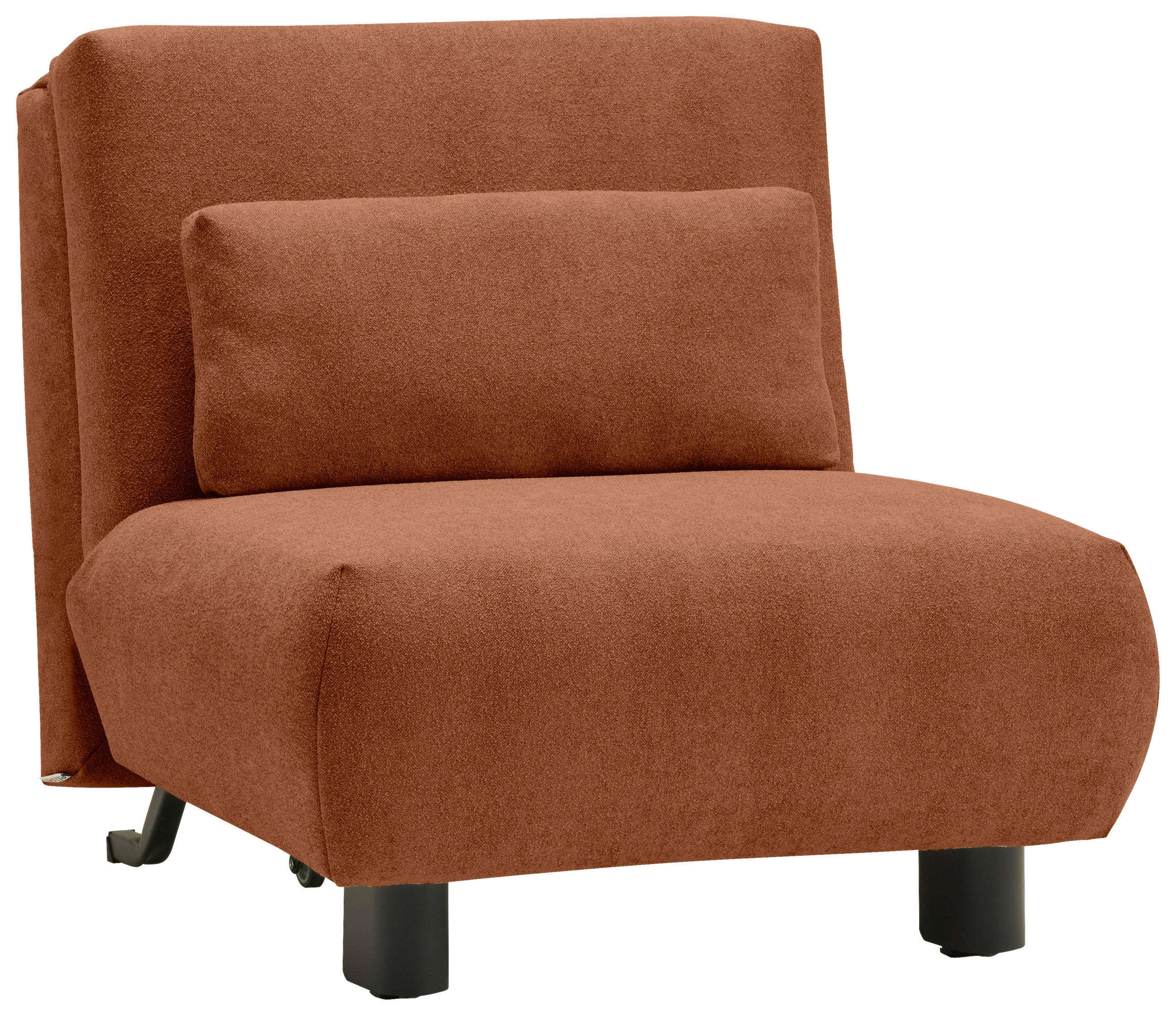 SCHLAFSESSEL Flachgewebe Terracotta    - Terracotta/Schwarz, KONVENTIONELL, Textil/Metall (90/85/100cm) - Carryhome