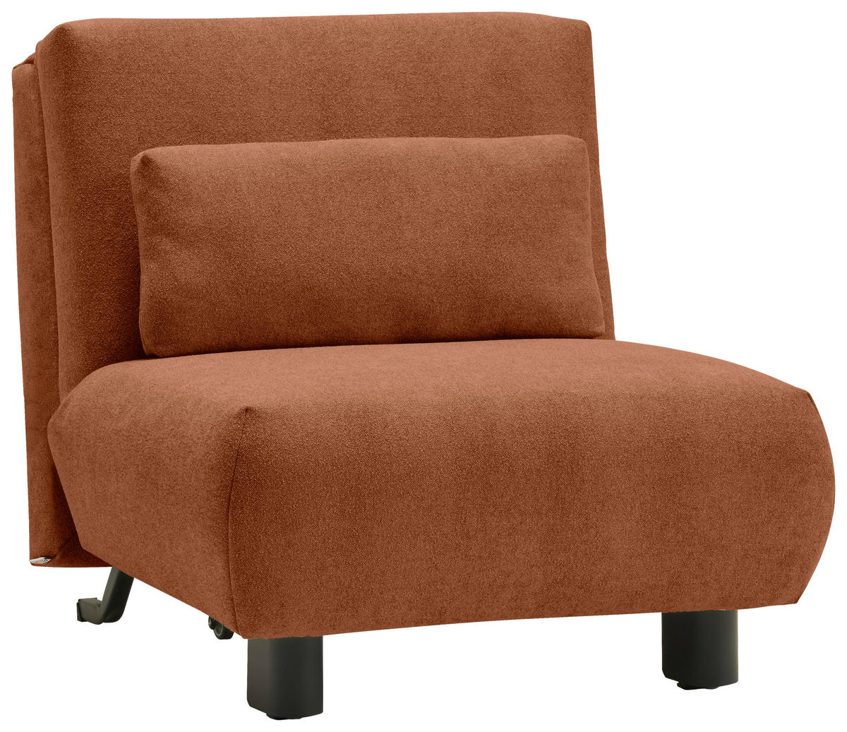 SCHLAFSESSEL Flachgewebe Terracotta    - Terracotta/Schwarz, KONVENTIONELL, Textil/Metall (90/85/100cm) - Carryhome