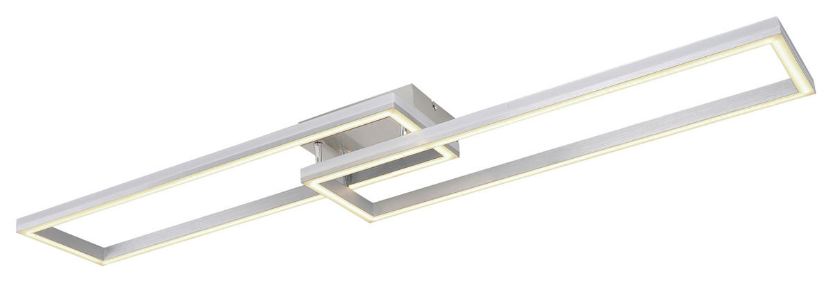 STROPNÍ LED SVÍTIDLO, 119,5/25,5/10 cm - barvy stříbra/opál, Design, kov/plast (119,5/25,5/10cm) - Globo