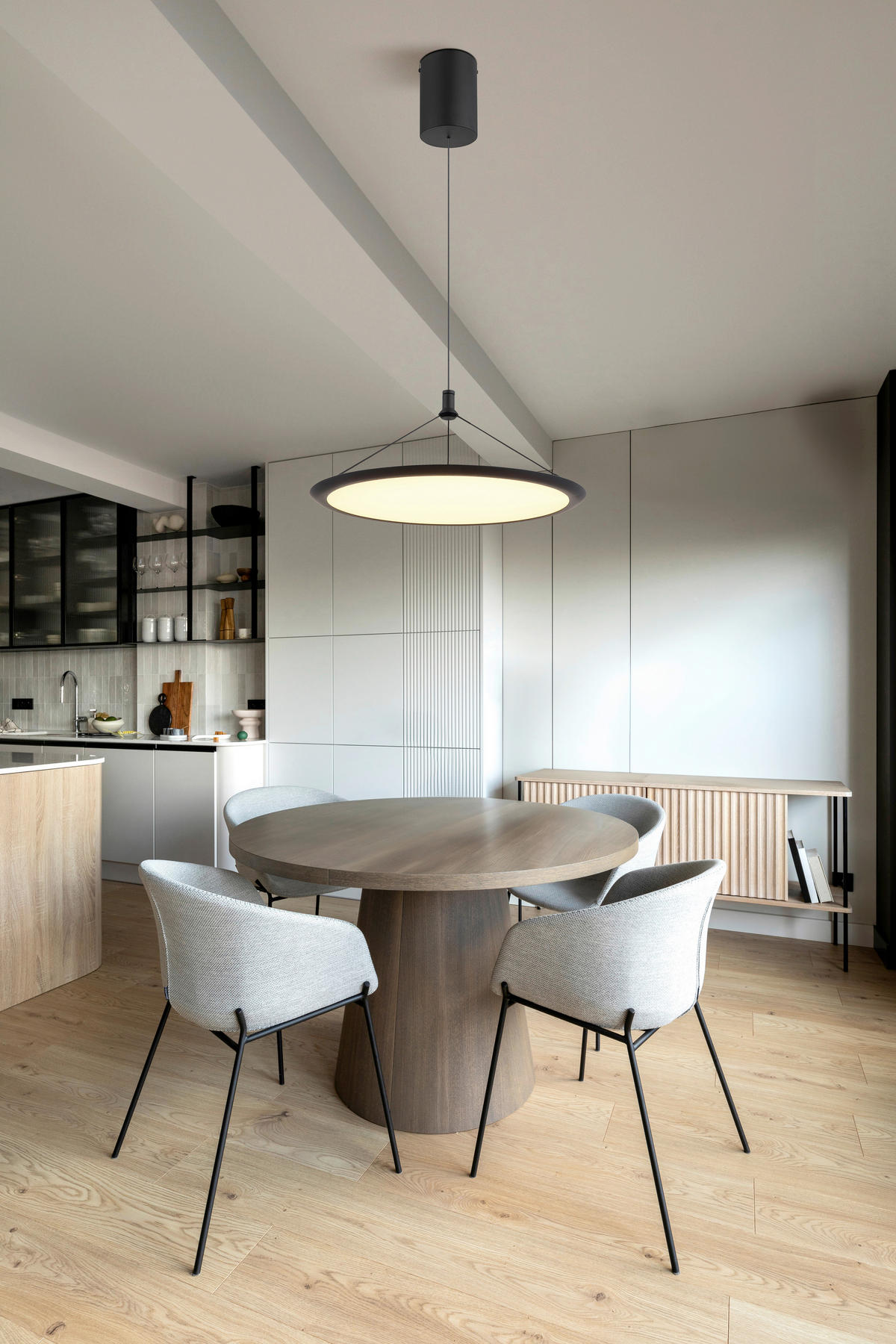 ZÁVĚSNÉ LED SVÍTIDLO, 50.8/150 cm  - černá/opál, Design, kov/plast (50.8/150cm) - Globo