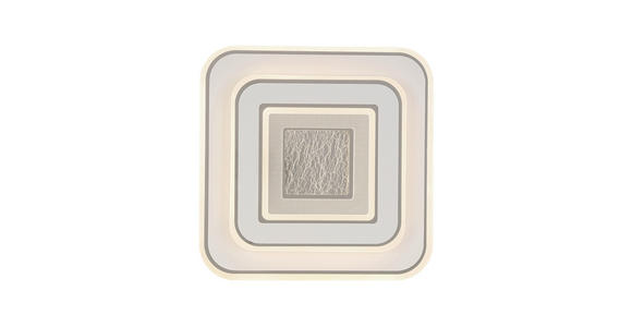 LED-DECKENLEUCHTE 35/35/6 cm   - Chromfarben/Weiß, Basics, Kunststoff/Metall (35/35/6cm) - Novel