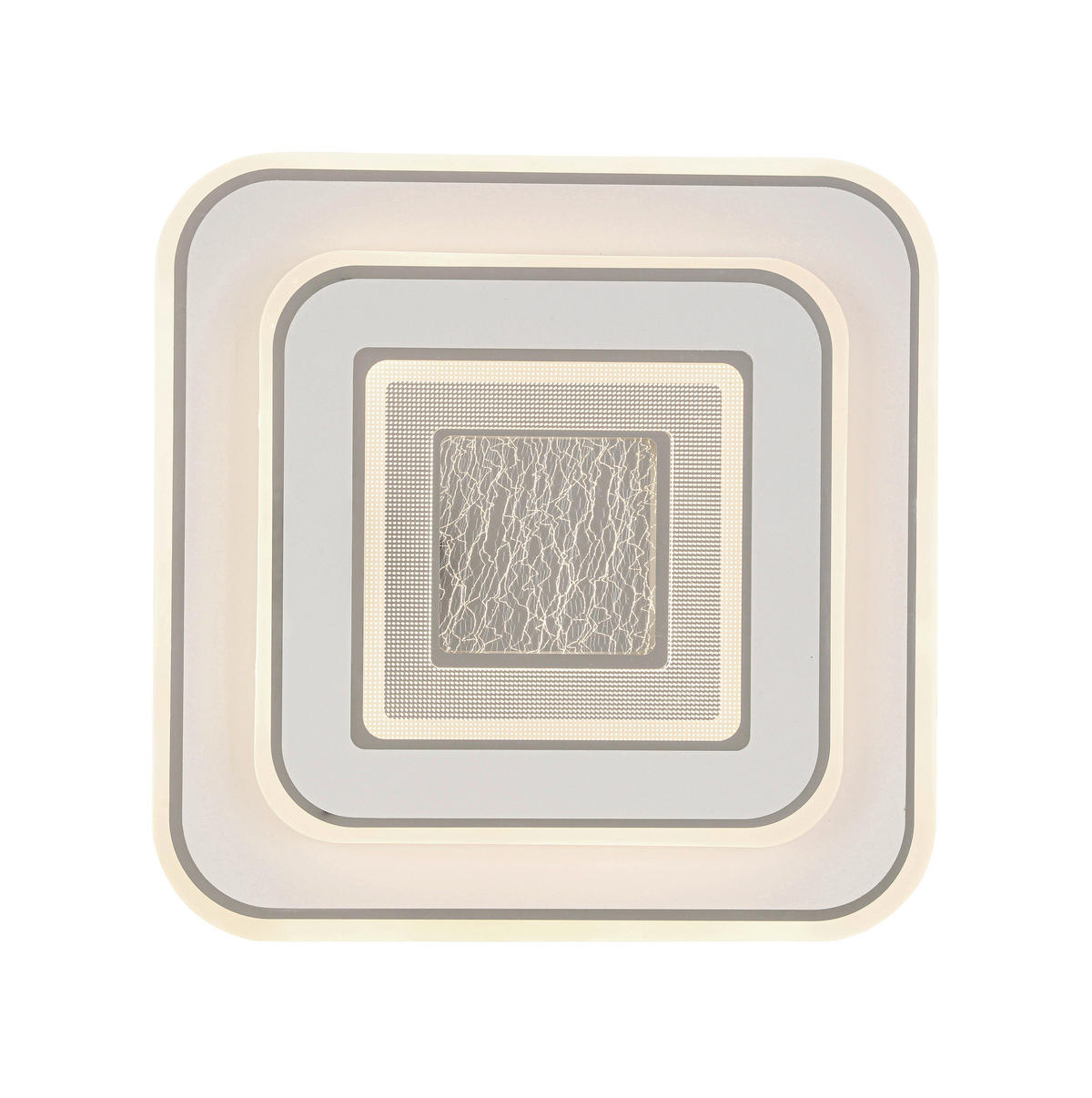 LED-DECKENLEUCHTE Levels 35/35/6 cm   - Chromfarben/Weiß, Basics, Kunststoff/Metall (35/35/6cm) - Novel