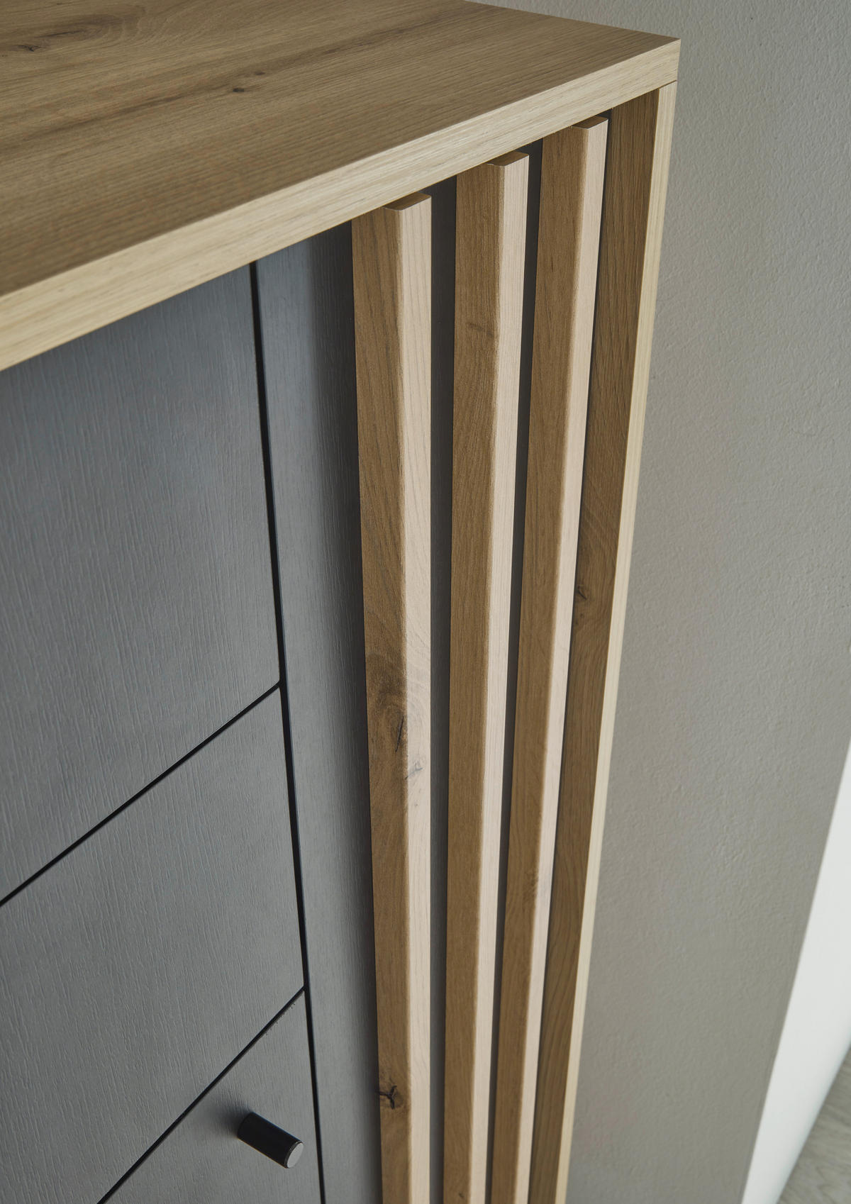 MIDISCHRANK 60/106/32 cm  - Schwarz/Eiche Artisan, Modern, Holzwerkstoff/Kunststoff (60/106/32cm) - MID.YOU