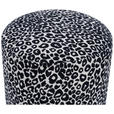 HOCKER in Holz, Metall, Textil Schwarz, Weiß, Goldfarben  - Goldfarben/Schwarz, KONVENTIONELL, Holz/Textil (35/42/35cm) - Xora