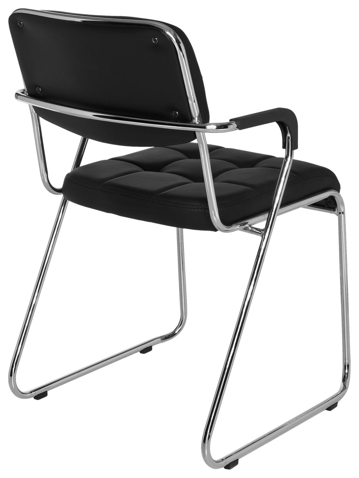 BESUCHERSTUHL Schwarz  - Chromfarben/Schwarz, Basics, Kunststoff/Textil (49/79/44cm) - MID.YOU