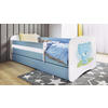 KINDER-/JUNIORBETT 80/160 cm  in Blau, Weiß  - Blau/Birkefarben, MODERN, Holz/Holzwerkstoff (80/160cm) - MID.YOU