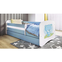 KINDER-/JUNIORBETT 80/160 cm  in Blau, Weiß  - Blau/Birkefarben, MODERN, Holz/Holzwerkstoff (80/160cm) - MID.YOU