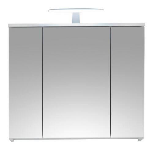 TÜKRÖS SZEKRÉNY 80/67/20 cm  - fehér, Basics, faalapú anyag/Üveg (80/67/20cm) - Xora
