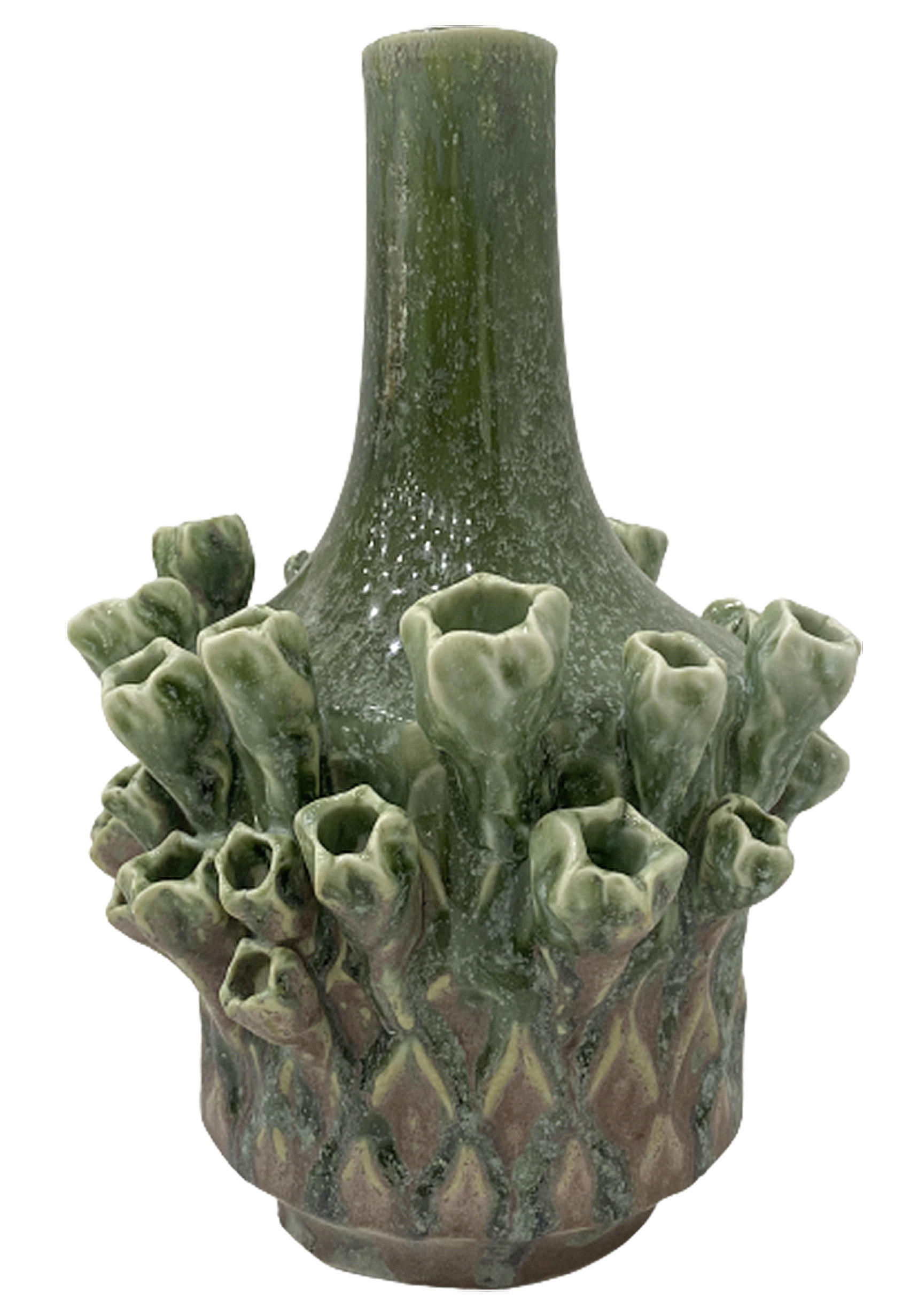 VAZĂ 26.5 cm  - verde, Lifestyle, ceramică (17,2/26,5cm)
