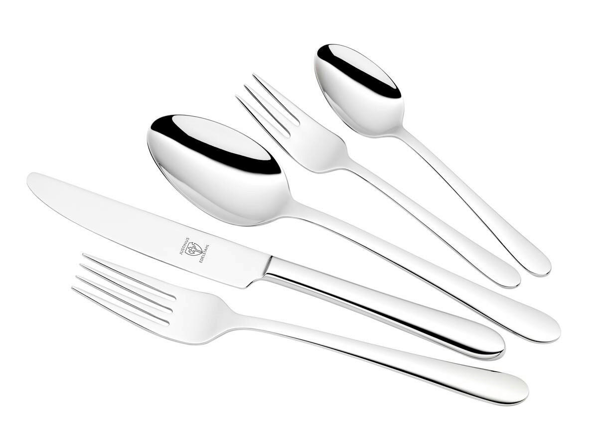 BESTECKSET Imola 30-teilig  - Edelstahlfarben, Basics, Metall (43/25/5cm) - Justinus