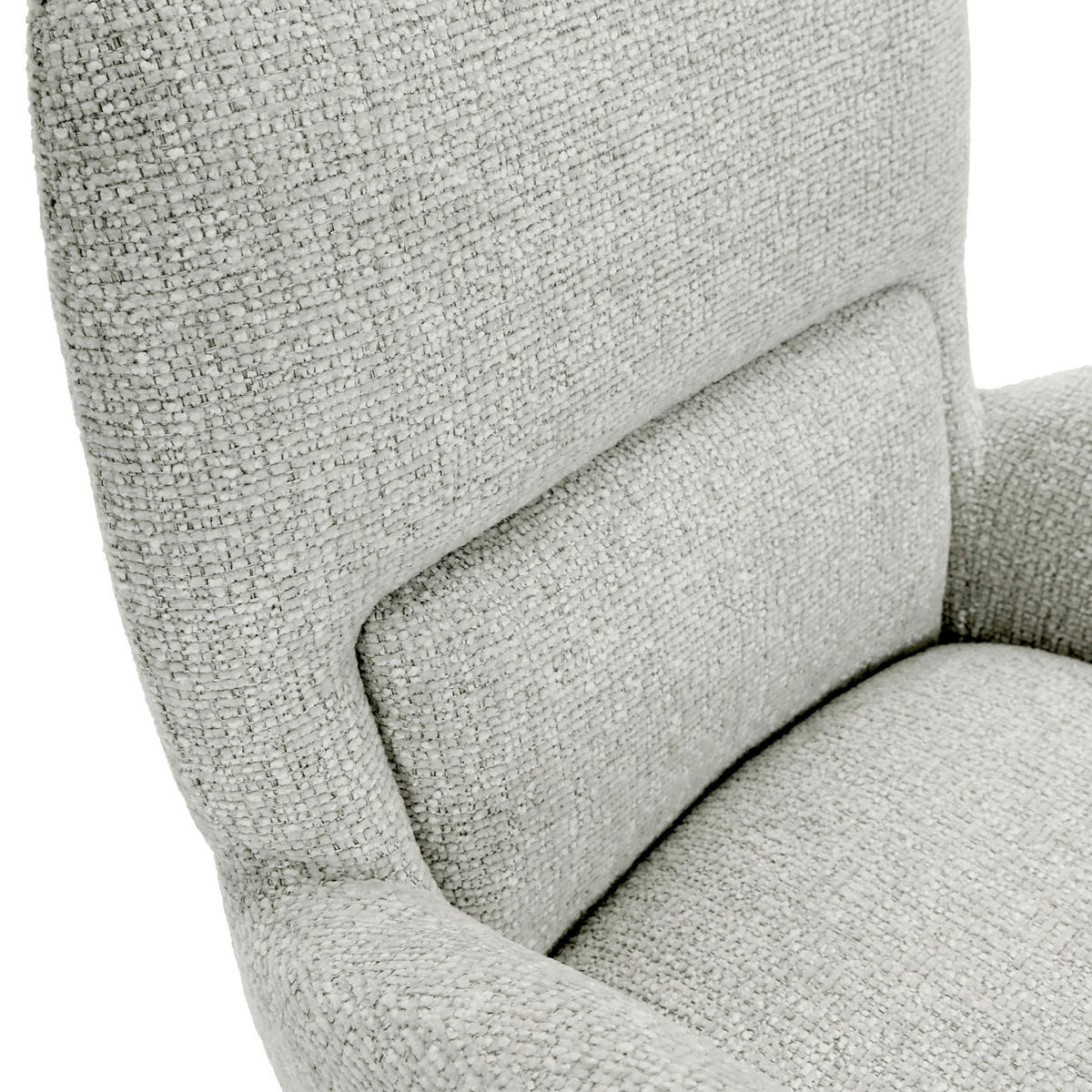 ARMLEHNSTUHL  Wippfunktion, Sitzfläche 360° drehbar, automatische Rückholfunktion Webstoff  Creme, Schwarz  - Creme/Schwarz, MODERN, Textil/Metall (63/91/65cm) - Hom`in