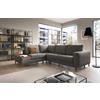 ECKSOFA in Webstoff Dunkelgrau  - Dunkelgrau/Eschefarben, Modern, Holz/Textil (260/90/204cm) - Trendmanufaktur