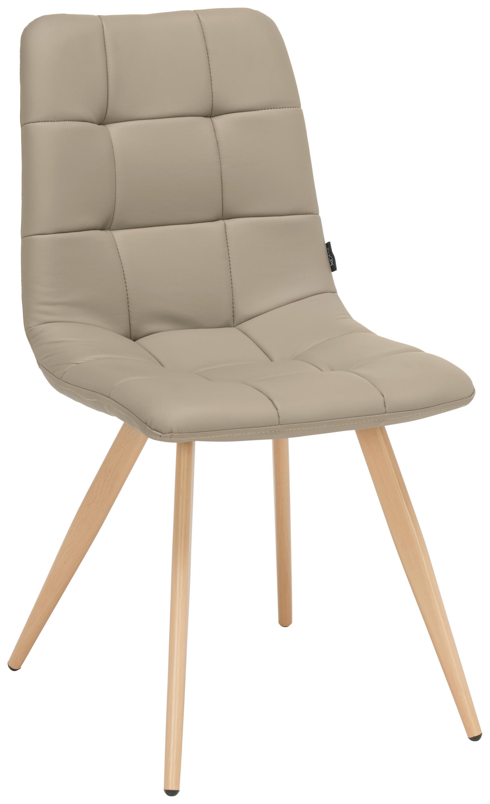 Stuhl in Metall, Textil Braun, Grau