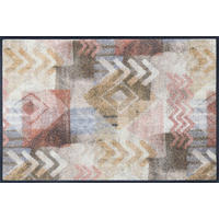 FUßMATTE 50/75 cm Timesign  - Hellbraun/Beige, Design, Kunststoff/Textil (50/75cm) - wash+dry